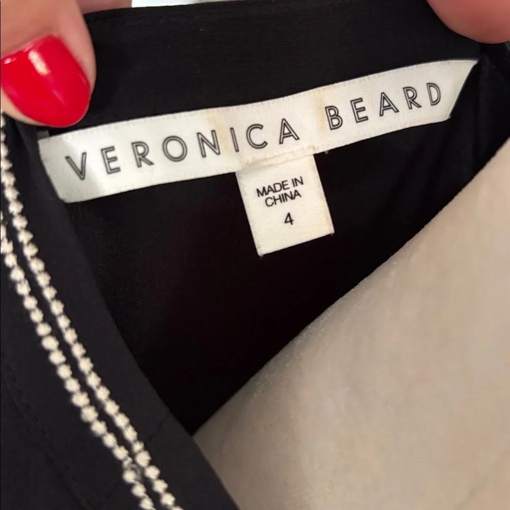 Veronica Beard Ignacio Embroidered Silk Shirt Dress | Excellent Condition - Picture 11 of 12